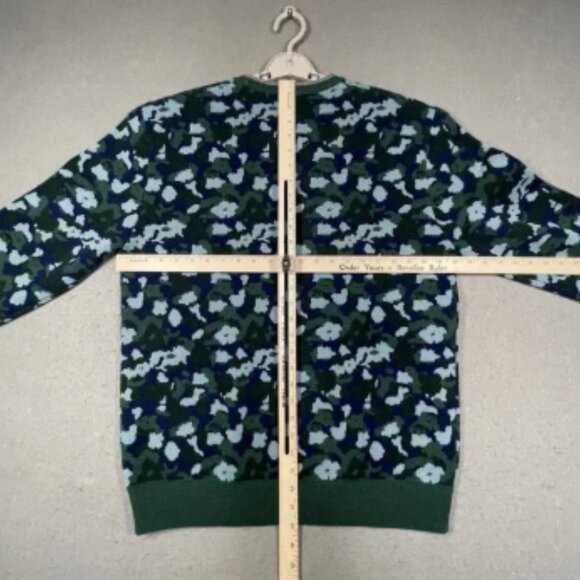 Greyson Sweater Mens Large Green Floral Camo Abyss Tomahawk Wool Cashmere Golf - Picture 6 of 6